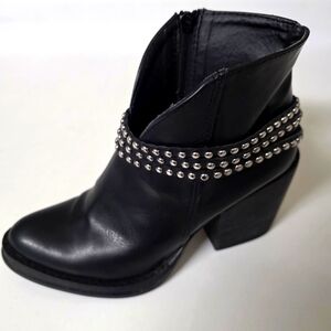 Black Studded Ankle Boots